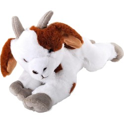 WILD PLANET Wild Republic Ecokins, Goat, Stuffed Animal, 12 Inches, Gift for Kids, Plush Toy, Made From Spun Recycled Water Bott