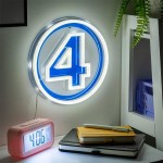 Paladone Marvel Avengers fantastic 4 wall mountable led neon light, 24 cm size, blue PP14789MUVN 5056577758672