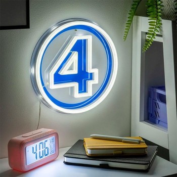 Paladone Marvel Avengers fantastic 4 wall mountable led neon light, 24 cm size, blue PP14789MUVN 5056577758672