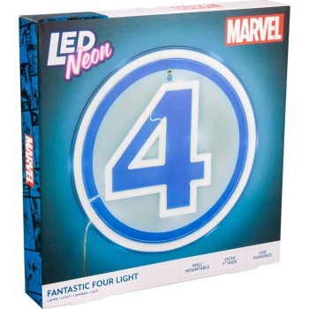 Paladone Marvel Avengers fantastic 4 wall mountable led neon light, 24 cm size, blue PP14789MUVN 5056577758672