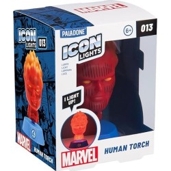 Paladone Marvel Avengers human torch icon light, 13 cm size, red PP14788MU 5056577758665