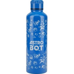 paladone astro bot metal water bottle, 500ml 16oz  steel bottle with screw- PP14678AB 5056577756821