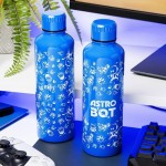 paladone astro bot metal water bottle, 500ml 16oz  steel bottle with screw- PP14678AB 5056577756821