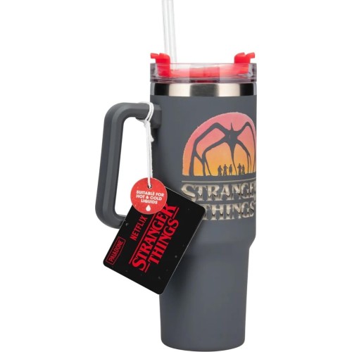 Paladone: stranger things 5 - 900ml insulated ποτήρι με καλαμάκι (pp14605st) PP14605ST 5056577755800