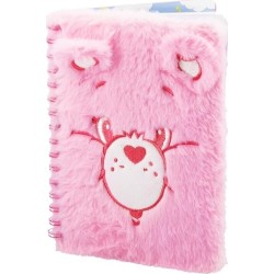 Paladone care bears fluffy a5 notebook – cheer bear plush cover journal with 160 lin PP14394CB 5056577753189