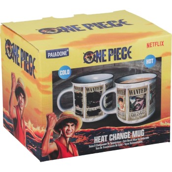 Paladone one piece wanted straw hat pirates heat changing mug 350ml, officially lice PP14649OPNF 5056577756289