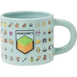 Paladone minecraft mug, officially licensed 400ml large ceramic coffee cup, embossed PP14641MCF 5056577756203
