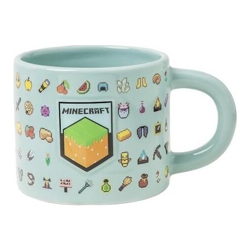 Paladone minecraft mug, officially licensed 400ml large ceramic coffee cup, embossed PP14641MCF 5056577756203
