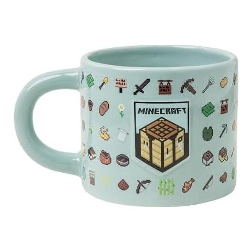 Paladone minecraft mug, officially licensed 400ml large ceramic coffee cup, embossed PP14641MCF 5056577756203