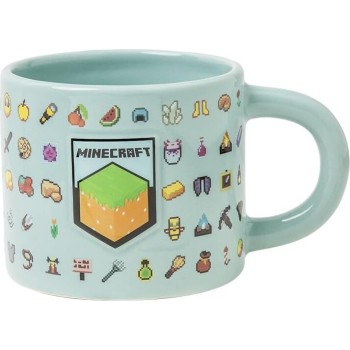 Paladone minecraft mug, officially licensed 400ml large ceramic coffee cup, embossed PP14641MCF 5056577756203