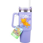 Paladone minecraft axolotl 900 ml purple insulated cup and straw, officially license PP14948MCF 5056577760699