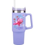 Paladone minecraft axolotl 900 ml purple insulated cup and straw, officially license PP14948MCF 5056577760699