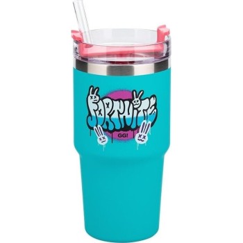 Paladone fortnite 600ml blue insulated gamer cup and straw, officially licensed tumb PP14598FO 5056577755732