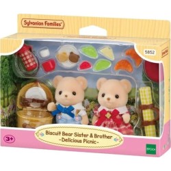 Epoch sylvanian families - biscuit bear sister and brother - delicious picnic - d 5852 5054131058527