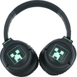 otl technologies otl  mc1241 minecraft wireless headphones with led light up feature - black  5055371629089