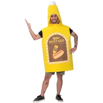fun world Mustard Costume for Adults Medium 160-170 cm. 5190-1 5212054709043