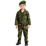 fun world Στολή στρατιώτης πράσινος μπερές UK 9-10 ετών 134-140εκ 5195-3 5212054709180