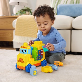 Mega Bloks First Builders Build & Count Bus Block Toy (45 Pieces) for Toddler JKG34 194735349050
