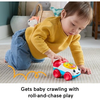 Mattel Fisher-Price Chatter Telephone Vehicle Push-Along Toy With Sounds For Baby & Toddler JKD56 194735347254