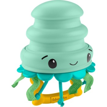 Mattel Fisher-Price Squishseas Silicone Jellyfish Rattle & Teether Activity Toy For Newborn Baby JHB54 / JHB57 194735327157