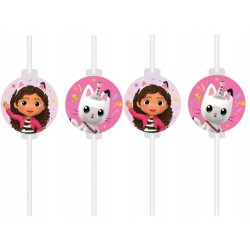 PROCOS Gabbys Dollhouse Paper Straws GABBY S DOLLHOUSE FSC DREAMWORKS (4Τεμ) 096194 5201184961940
