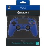 nacon wired compact controller, black, ps4ofcpadblue  3499550360684