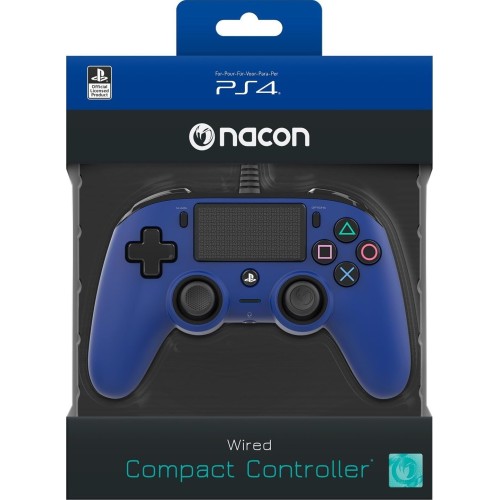 nacon wired compact controller, black, ps4ofcpadblue  3499550360684