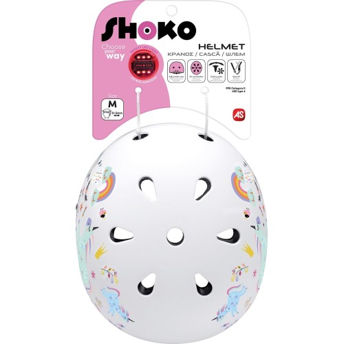 As company Shoko Children's Helmet With Unicorn Sparkle Light 5004-50537 5203068505370