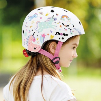 As company Shoko Children's Helmet With Unicorn Sparkle Light 5004-50537 5203068505370