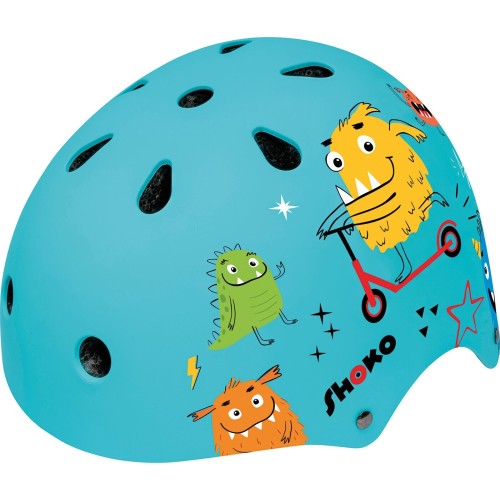 As company Shoko Children's Helmet With Light Minty Monsters 5004-50536 5203068505363