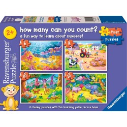 Ravensburger Τα Πρώτα μου Παζλ 4/6/8/10 Τεμ. Πόσα Μπορείς να Μετρήσεις? 12004065 4005555040651