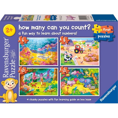 Ravensburger Τα Πρώτα μου Παζλ 4/6/8/10 Τεμ. Πόσα Μπορείς να Μετρήσεις? 12004065 4005555040651