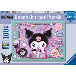 Ravensburger kuromi 100 piece xxl jigsaw puzzle for kids ages 6+ sanrio character puzzle 12004333 4005555043331