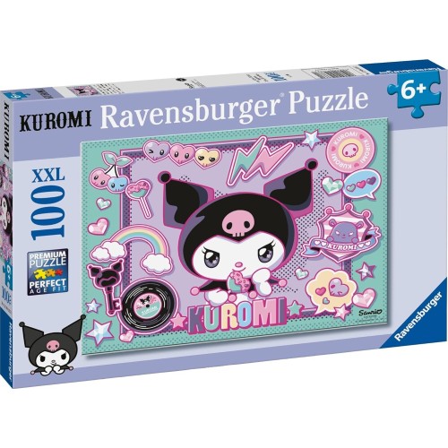 Ravensburger kuromi 100 piece xxl jigsaw puzzle for kids ages 6+ sanrio character puzzle 12004333 4005555043331