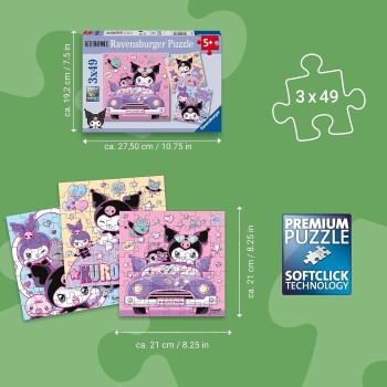 Ravensburger 3x49 pcs Puzzle Kuromi 12004332 4005555043324