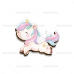 Λαμπάδες Decor Λαμπάδα Ξύλινη Πλάτη - Unicorn Με Διακοσμητικό TS740 5202200079847