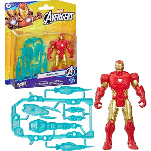 Hasbro avengers actionverse iron man action figure and accessories, 11.4-cm 4.5-in G2469 / G2846 5010996357281