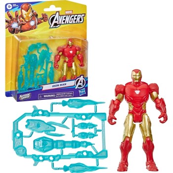 Hasbro avengers actionverse iron man φιγούρα δράσης and accessories, 11.4-cm 4.5-in G2469 / G2846 5010996357281