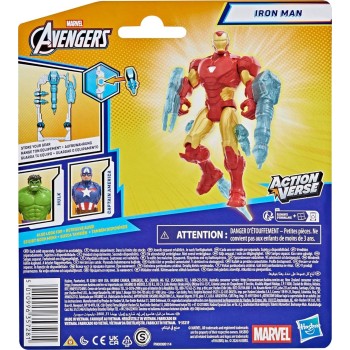 Hasbro avengers actionverse iron man φιγούρα δράσης and accessories, 11.4-cm 4.5-in G2469 / G2846 5010996357281