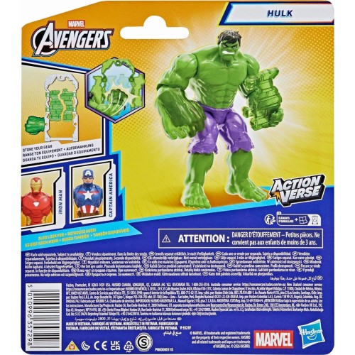 Hasbro avengers actionverse hulk φιγούρα δράσης and accessories, 4.5-inch 11.4 cm s G2469 / G3100 5010996357298