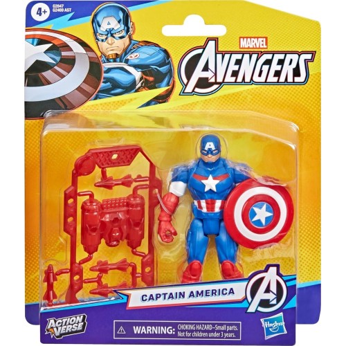 Hasbro avengers actionverse captain america action figure and accessories, 11.4-cm G2469 / G2847 5010996357076