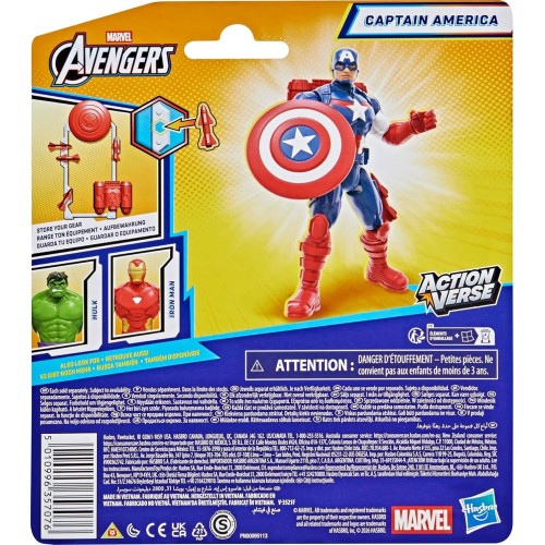 Hasbro avengers actionverse captain america action figure and accessories, 11.4-cm G2469 / G2847 5010996357076