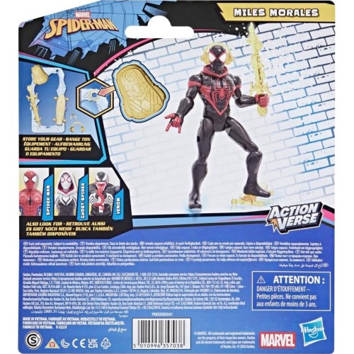 Hasbro spider-man actionverse miles morales φιγούρα δράσης and accessories, 11.4-cm G2718 / G2853 5010996357038