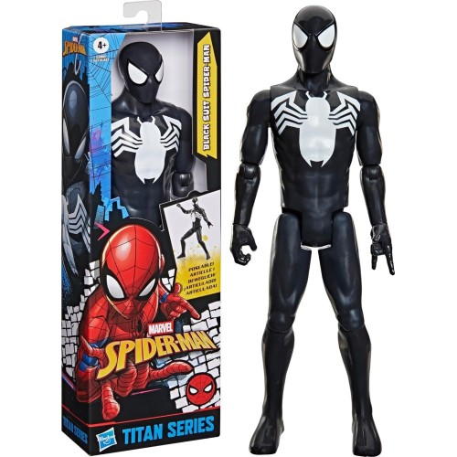 Hasbro spider-man titan series black suit spider-man φιγούρα δράσης, 30-cm-scale 12 G2716 / G2860 5010996361219