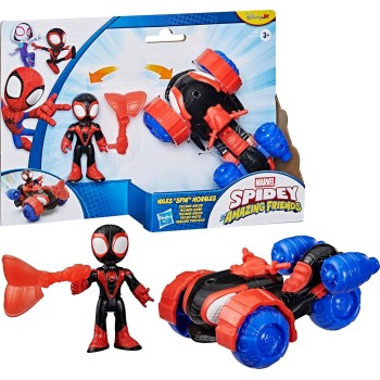 Hasbro spidey and his amazing friends miles spin morales techno-racer toy vehicle  G1952 / G2460 5010996345639