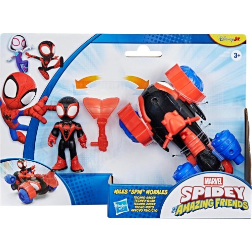 Hasbro spidey and his amazing friends miles spin morales techno-racer toy vehicle  G1952 / G2460 5010996345639