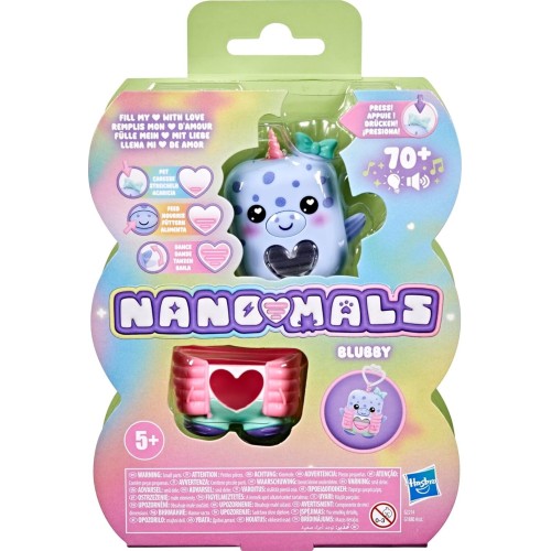 Hasbro nano-mals blubby the narwhal electronic fidget pet G1880 / G2214 5010996362438