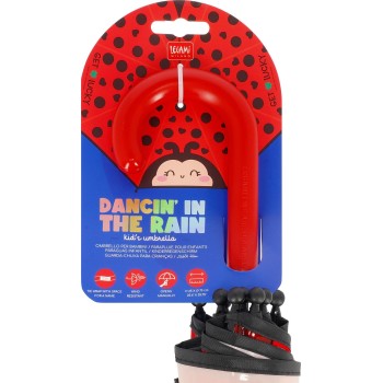 Legami Ladybug Kids Umbrella - Dancin in the Rain ladybug KUM0007 8052694113179