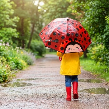 Legami Ladybug Kids Umbrella - Dancin in the Rain ladybug KUM0007 8052694113179
