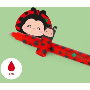 Legami get Lucky Ladybug Erasable Gel Pen - Erasable Pen ladybug EP0074 8052694116347